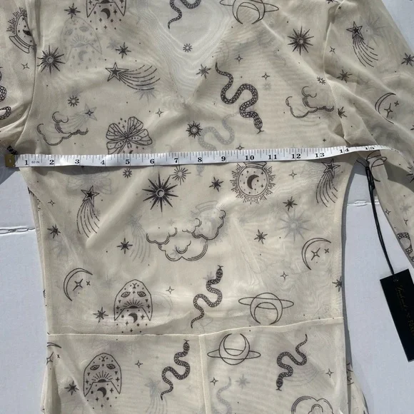 NWT Frederick’s of Hollywood x Forever 21 Sheer Celestial Bodysuit | Large - Picture 5 of 9